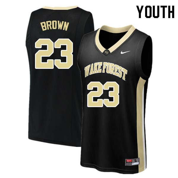 Youth #23 Chaundee Brown Wake Forest Demon Deacons College Basketball Jerseys Sale-Black